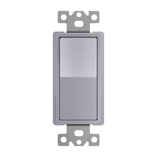 ENERLITES 4-Way Decorator Light Switch, Four Way Paddle Rocker Switch, Gloss Finish, Ground Wire Lead Attached, Residential/Commercial Grade, 15A 120V/277V, UL Listed, 94150-SV, Silver