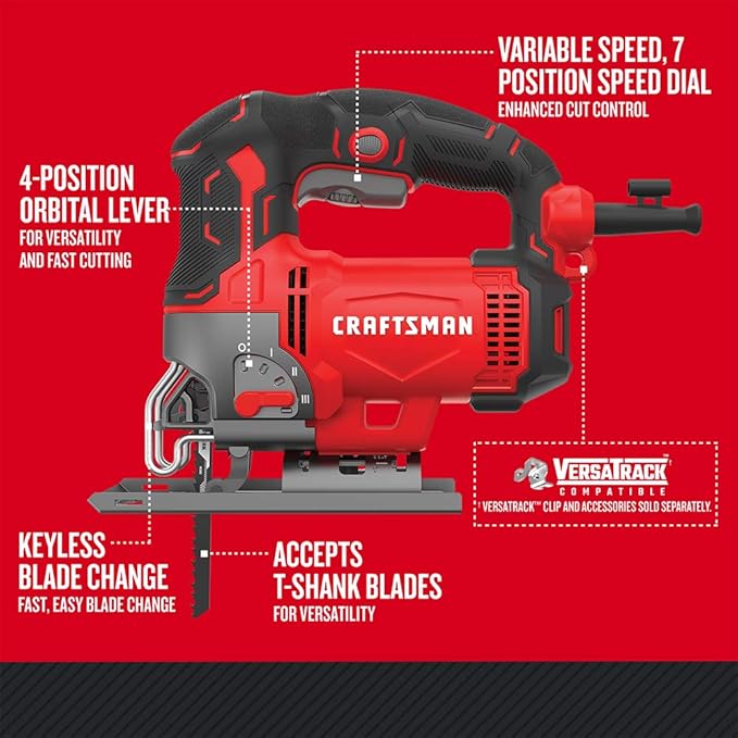 CRAFTSMAN Jig Saw, 6.0-Amp, Corded (CMES612)