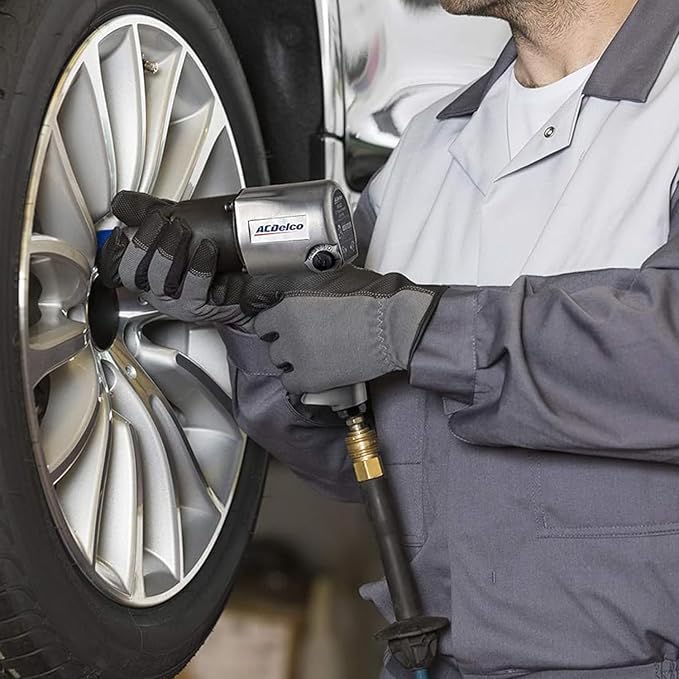 ACDelco ANI405A Heavy Duty Twin Hammer ½” 500 ft-lbs. 5-Speed Pneumatic Impact Wrench Tool Kit