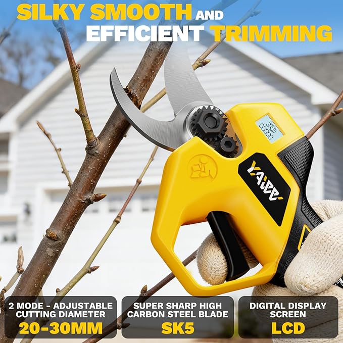2-In-1 Electric Pruning Shears Set Compatible with Dewalt 20V Battery, 6.9FT Adjustable Pole Pruner with 1.2" Cut Brushless Electric Branch Cutter for Gardening & Tree Trimmer (No Battery)