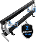 36" Panel Clamp 1 Pack with 2 U-Shaped Blocks, Fits Panels 4.3"-21" Length, 0.8" - 4.3" Thickness, Heavy Duty 4-Way Pressure Parallel Clamp with Powder-Coated Finish for Woodworking Projects