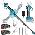 Cordless Electric Pruning Shears: 2-in-1 Pole Pruner with 21V 2×2000mAh Batteries, 14FT Reach, 1.9" Opening Diameter, 1000W Brushless Branch Cutter, SK5 Blade + Extra Blade for Gardening Trimming