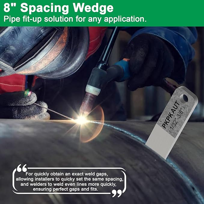 2PCS 8" Welding Wedge for Pipe Fitting and Metalwork – Precision Hardened Steel Gap Adjustment for Pipefitter Tools, TIG, Ironworker, Gutter Wedges, Pipe Fitting Tools, Metal Spacers