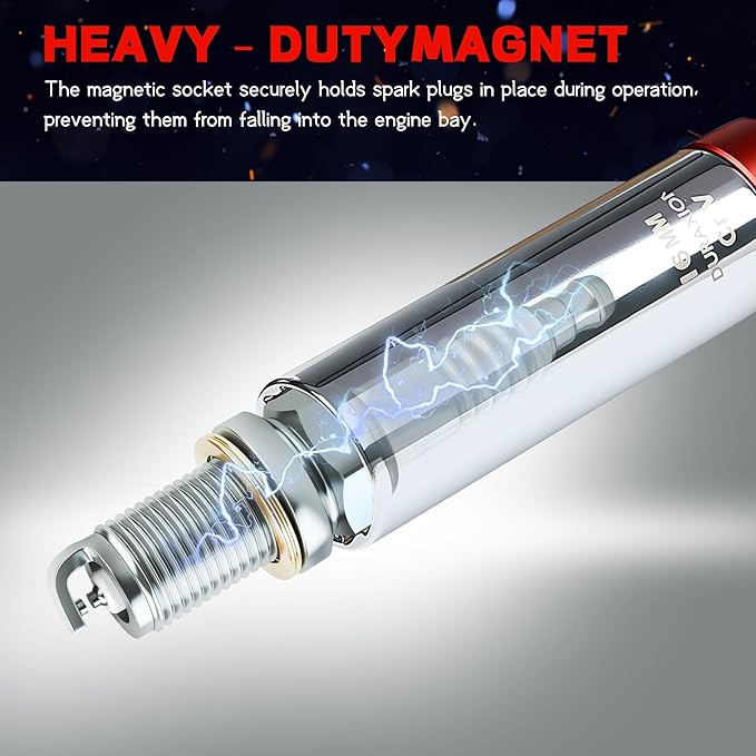 16PCS 3/8" Drive Torque Wrench with Magnetic Spark Plug Socket Set | ±3% Precision Dual Direction Torque Wrenches with 72-Tooth Dual Range Scales with Ft.Lbs and N.m(5-45ft.lb/6.8-61Nm)