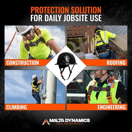 Razorback Elite MAXX - Safety Harness and Fall Protection Kit with Sewn in Lumbar Support Belt and Built-in Rescue Handles for Fall Arrest, OSHA & ANSI Compliant (XXLarge)