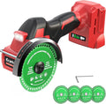 Ecarke Cordless Cut Off Tool Compatible with Milwaukee 18V Battery, 4" Circular Saw Brushless Motor with Blades, 18000 RPM Mini Cut Off Tool Kit for Wood/Metal/Plastic/Tile/Stone Cutting(Tool Only)