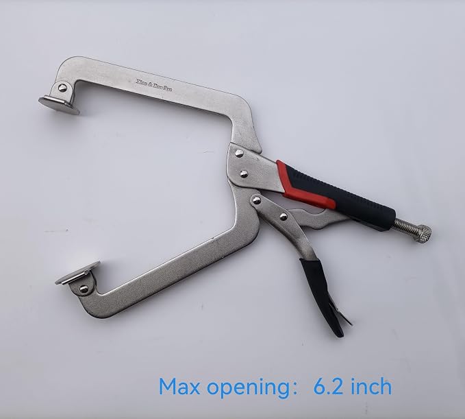 15" Locking C-Clamp with Larger Swivel Pads, XD-C15-003, 2 PCS | Bigger Swivel Pads