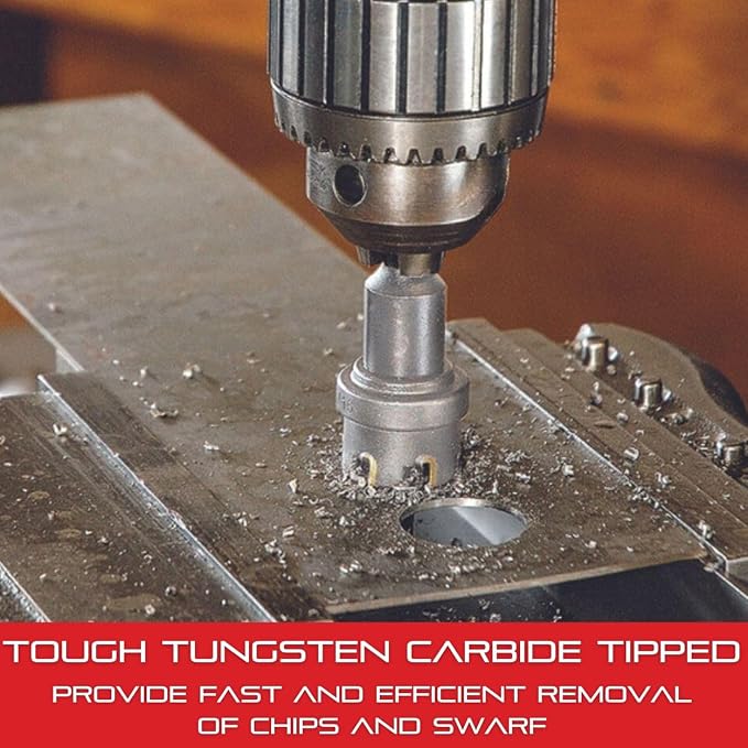 Starrett Tungsten Carbide Tipped Stainless Steel Sheet Metal Hole Saw - Ideal for Stainless, High Alloy Steel, Non-Ferrous Metals, Reinforced Fabrics - 1-31/32'' Diameter - SM50