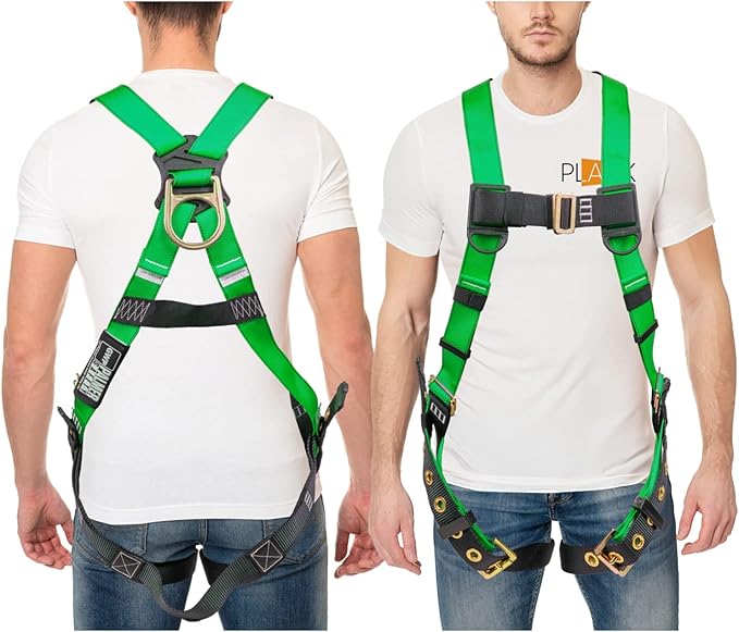 Construction Harness 5 Point Adjustment, Back D-Ring, Grommet Legs, Multiple Styles I OSHA ANSI Compliant