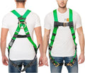 Construction Harness 5 Point Adjustment, Back D-Ring, Grommet Legs, Multiple Styles I OSHA ANSI Compliant