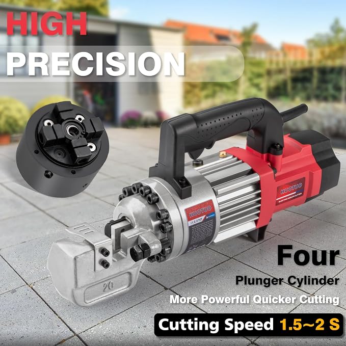 3/4",4-20mm,1050w Electric Hydraulic Rebar Cutter, Portable Rebar Cutter, Cutting Up to #6 Rebar, Cutting Speed 1.5-2S (RC20B)