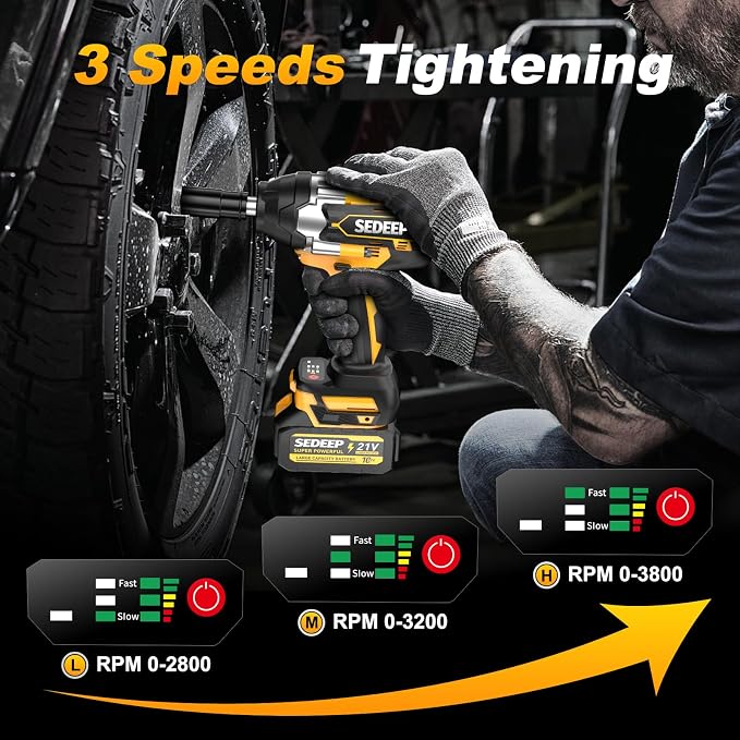 1/2 Inch Impact Wrench, for home Golden Yellow