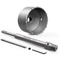 DAYDOOR 4-1/8" (105mm) Concrete Hole Saw with SDS Plus Shank Adapter, Tungsten Carbide Tipped Masonry Hole Saw, Heavy Duty Concrete Core Drill Bit for Brick, Cement Wall, and Stone