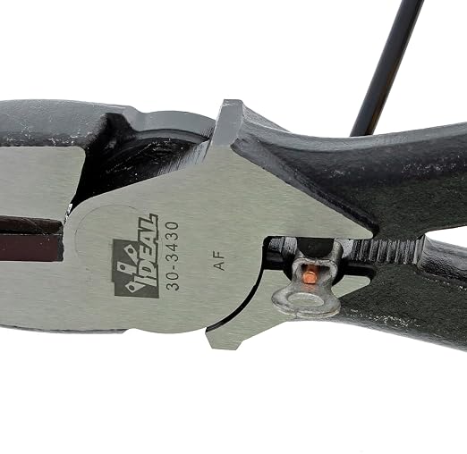 IDEAL Electrical 30-3430 Smart-Grip - 9.5 in., Linesman Plier with New England Nose, Crimping Die, Fish Tape Puller