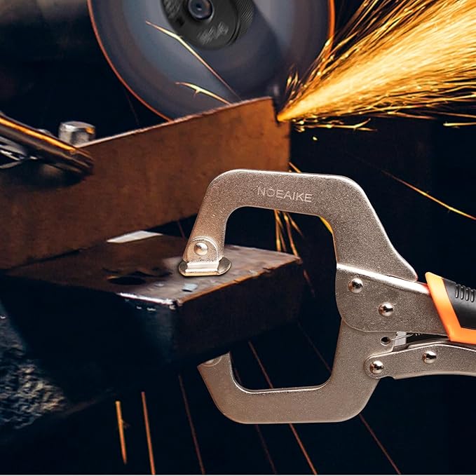 3-Pack 11 Inch Metal Face Clamps for Welding& Woodworking,Adjustable Heavy Duty Locking Pliers C Clamps