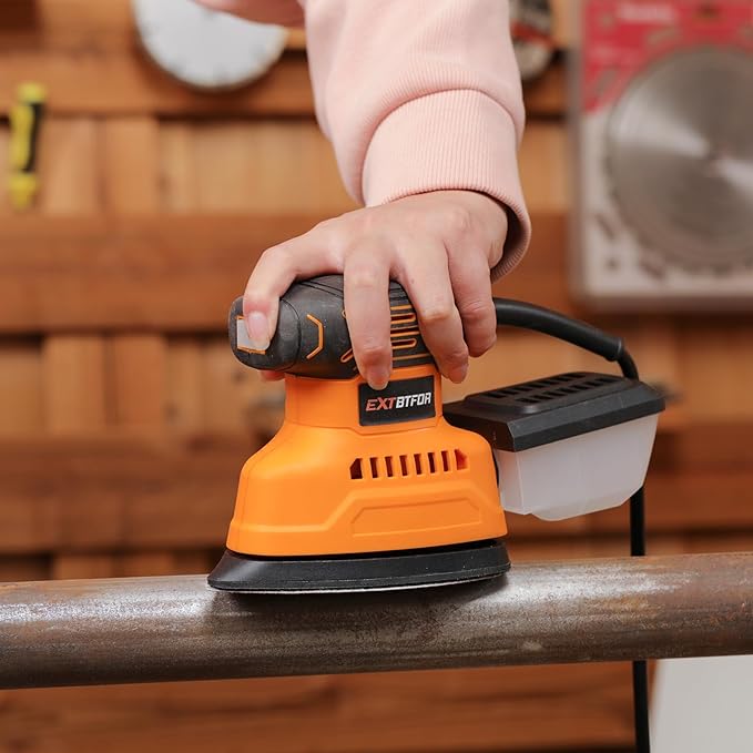 Detail Sander,14000OPM Plam Sander with Vacuum Dust collector, 1.1A Sander Tool,20Pcs Sandpapers Drywall Sanders for Woodworking