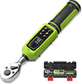 Digital Torque Wrench 3/8"Drive-0.66-44.25Ft.Lb for Bike Motorcycle | Electronic Torque Wrench(0.9-60N.m), Vibration Buzzer LED Indicator, ±2% Accuracy 5 Units for Precision Parts Engine Repair