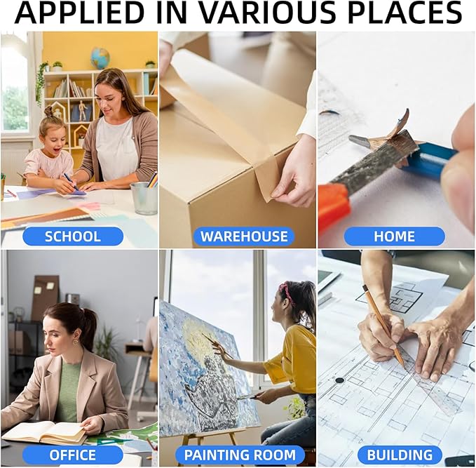 4 Pack Box Cutter Knife, 3-rd Gen Utility Knives, Razor Blade Opener, Utility Knives, Box Cutters Retractable, Small Work Knife by Htaexpu
