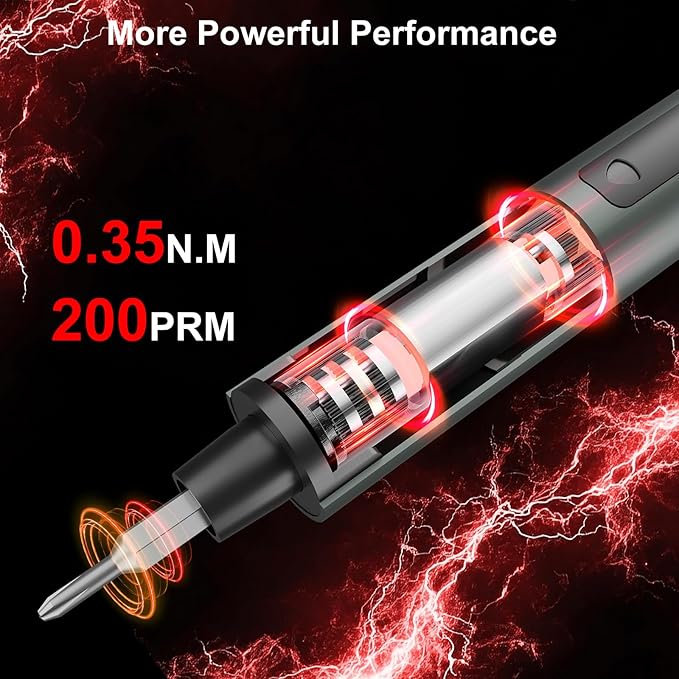 SHARDEN 75 IN 1 Mini Electric Screwdriver Set, 71 S2 Precision Bits, 3 LED Lights, Magnetic Storage, USB Charging Cable, Mini Power Screwdriver Repair Tool Kit for PC, Electronics, Tech