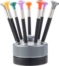 Watch Screwdriver Set with 9pcs Precision Slotted and Phillips，9pcs Different Sizes With 9 Extra Replace Blades Watchmaker Screwdriver Set for Watch/Eyeglass/Jewelry Repair