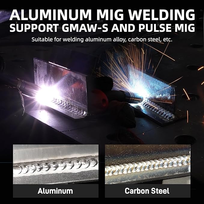 ANDELI Plasma Cutter Welder Combo，6-in 1 Pulse MIG/HF TIG/HF Cut/Stick/Flux Core Multifunctional Welder，110V/220V Dual Voltage Aluminium MIG Welding Machine,160A MIG/TIG/Stick & 40A Cut