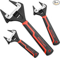 MAXPOWER 6 8 12-inch Slim Jaw Adjustable Wrench Set | 40% Thinner Jaw Wrench Designed for Plumbing and Tight Spot Applications
