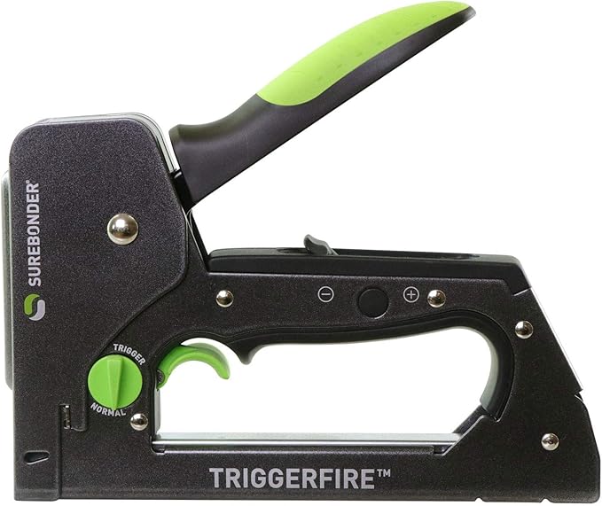 Surebonder TRIGGERFIRE Staple Gun Kit with 1250, 3/8", T-50 Type, Steel Staples