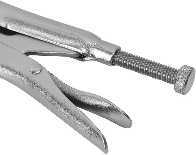 KEILEOHO 6 Pack 11 Inches C Clamp Locking Pliers with Swivel Pads, Heavy-Duty Locking Pliers, Woodworking Clamps Set, Adjustable Nickel Plated C Plier