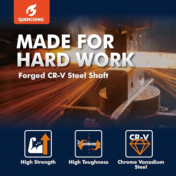 Torque Wrench 1/2 Inch Drive, Split Beam Design with ±4% Accuracy, Dual Scale ft-lb & Nm, 15° Flex Head, CR-V Steel, Pre-Calibrated, with Storage Case
