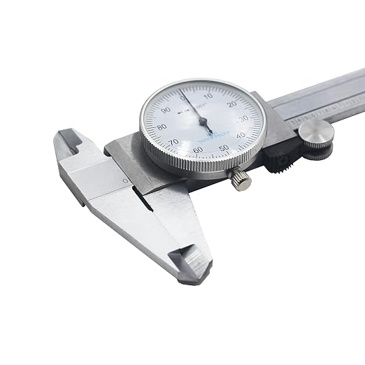 HFS(R) 2PCs/Pack, 0-6" Imperial Calipers 4 Way Dial Caliper 0.001" Shock Proof Plastic Case