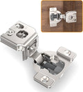 Chibery 20 Pack 1-1/4" 4D Concealed Hinges for Face Frame Door, Soft Close On/Off Switch, Self Closing, 105° Open Angle Concealed Stainless Steel Hinges for Framed Cabinet, Satin Nickel