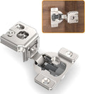 Chibery 10 Pack 1-1/4" 4D Concealed Hinges for Face Frame Door, Soft Close On/Off Switch, Self Closing, 105° Open Angle Concealed Stainless Steel Hinges for Framed Cabinet, Satin Nickel
