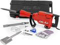 XtremepowerUS 2200W Electric Demolition Jack Hammer Concrete Floor Demo Breaker Cement Breaker Floor Drill DIY (Point Bull, Chisel & Shovel Bits) w/Carrying Case