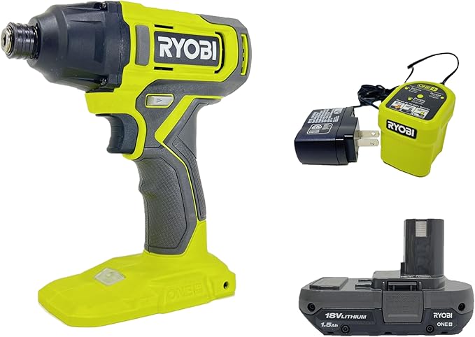 Ryobi ONE+ 18V Cordless 1/4 in. Impact Driver Kit with 1.5 Ah Battery and Charger (P235AK1)