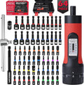 64-Piece Torque Screwdriver Set, 10-70 in-lb, 1/4" Drive Inch Pound Torque Wrench with 40 S2 Bits, 20 CR-V Magnetic SAE and Metric Nut Drivers, T-Bar, Bit Holder, 1/4" Magnetic Extension and Case