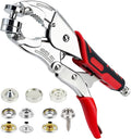 Heavy Duty Snap Fastener Tool, Snap Kit with 140 Pcs, Punching Capable, Magnetic Mold, Beginner-Friendly Snap Installation Tool, Boat Covers, Leather & Fabric Repair Installation
