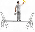 Telescoping Aluminum Work Plank - Adjustable Scaffolding Platform, 440lbs Capacity, Skid-Proof Surface, Professional Ladder Accessory for Home Renovation - Size: 6FT-9FT