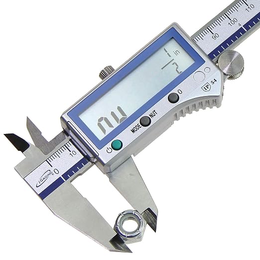 iGAGING Fastener Cal Digital Caliper 0-8"/200 mm - IP54 Electronic Caliper - Quick & Accurate Inch/Metric/Inch Fractional/Fastener Size Reading - Includes Case, Manual, & Battery