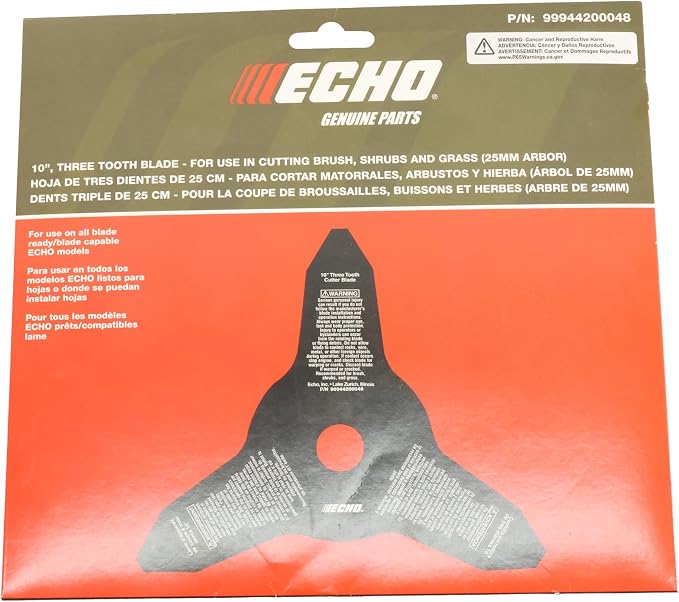 ECHO 10 in. 3 Cutter Metal Blade (25 mm)