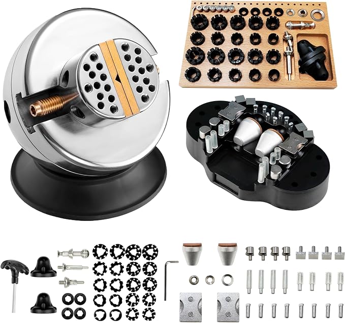 DZQ 4 Inch 71 Pcs Jewelry Ball Vise Tool Kit with Ring Making Accessories