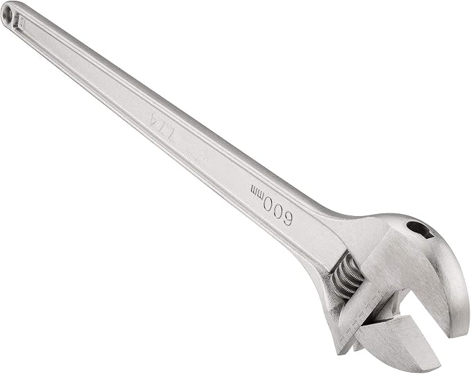 RIDGID 86932 774 Adjustable Wrench, 24-inch Large Adjustable Wrench for Metric and SAE, Silver