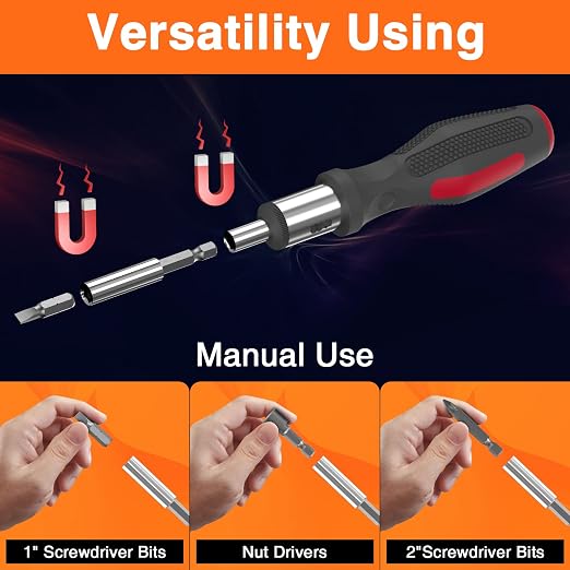 ENERTWIST Drill Bit Set, Drill Bits for Metal, Wood, Masonry-109Pcs Titanium, High Speed Steel Drill Bit Screwdriver Bit Set with Ratchet Screwdriver in Storage Case