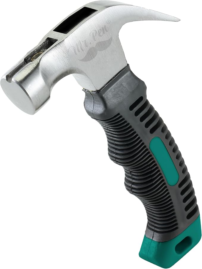 Mr. Pen- Claw Hammer, 8oz, Dark Green, Magnetic, Small Claw Nail Hammer for Women for Camping, Wood Working, House Repairs, Claw, Stubby, Tack