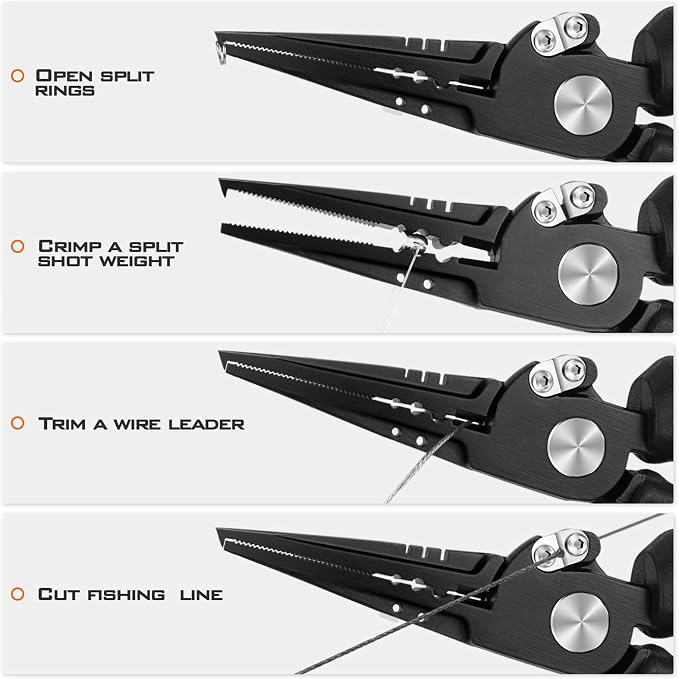 KastKing Speed Demon Pro Fishing Pliers,7.5'' Split Ring Nose