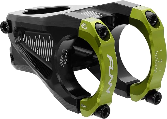 Funn Equalizer Stem, 10mm Drop or Rise, 35mm Clamp, 50mm Length (Green)