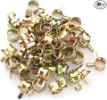 Fielect 0.28"/7mm ID Spring Band Type Action Hose Pipe Clamp Low Pressure Air Clip Clamp Fasteners Assortment Kit for Plumbing,Automotive and Mechanical,Yellow-zn Coated 30pcs