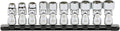 ARES 39015 10-Piece 3/8-Inch Drive Metric Universal Flex Socket Set | 6-Point Sockets from 10mm to 19mm; Universal Joint Flex Design For 360 Degree Access