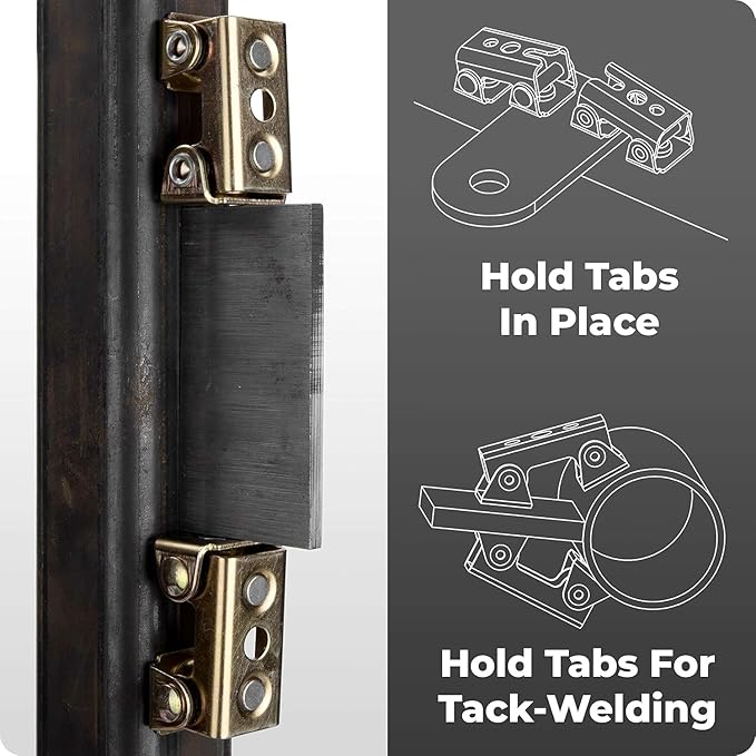 Strong Hand Tools, Magnetic V-Pads Kit, Magnets On Both Pad Face & Bottom, 4 Piece Kit (XDV4: 2 pcs. 2", Pull Force 12 lbs) (XFV4: 2 pcs. 2.2", Pull Force 18 lbs), MVDF44