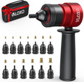 VLOXO Rivet Nut Drill Adapter for Electric Drill, Upgraded Rivet Gun Kit with 13 Different Iron Heads and 245Pcs Rivnuts Professional Rivet Nut Tool Kits Include Case
