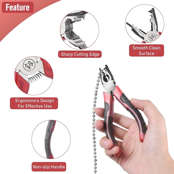 Chain Joining Pliers for #10 Ball Chain, Manual Cutting Joining Plier, Ball Metal Connector Tool Splicing Combination Pliers For Curtain Roller Blind Accessories Connector